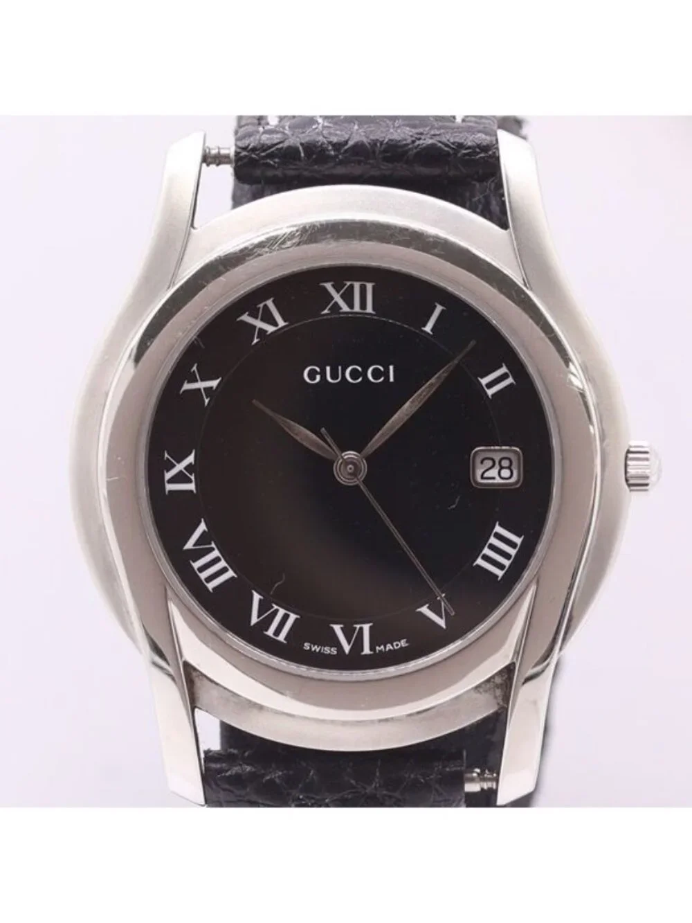 Gucci Quartz Date Black Dial Watch